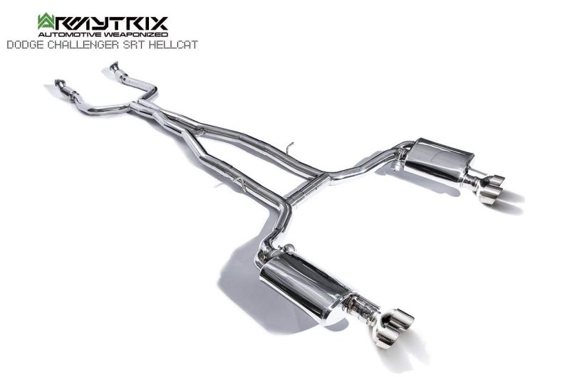 dodge srt hellcat challenger armytrix exhaust valvetronic