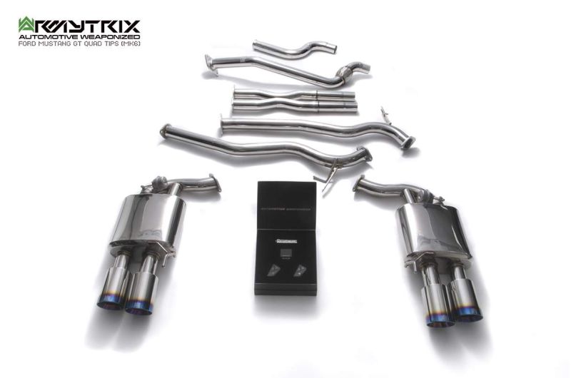 ford mustang gt facelift quad tips armytrix valvetronic exhaust