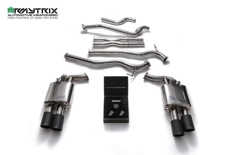 ford mustang gt facelift quad tips armytrix valvetronic exhaust