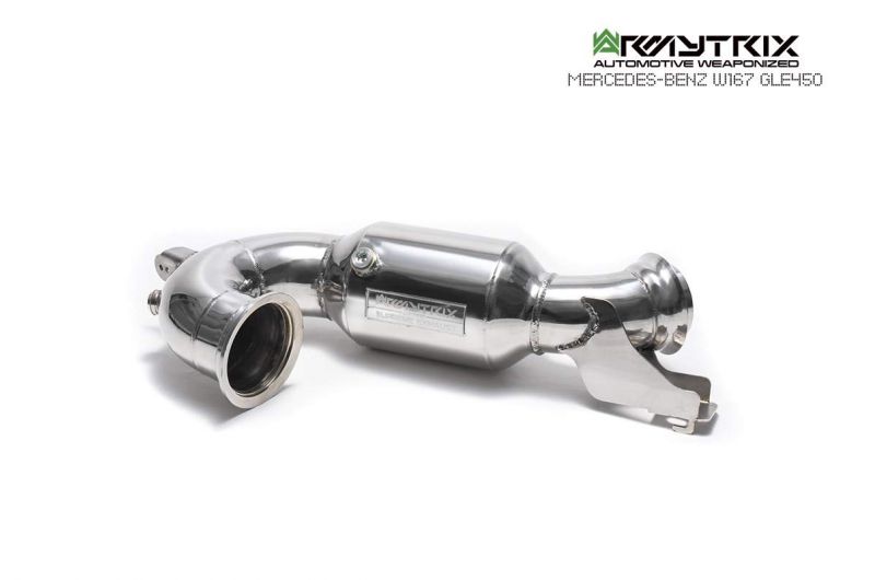 mercedes benz gle45 w167 armytrix valvetronic exhaust test pipe straight pipe