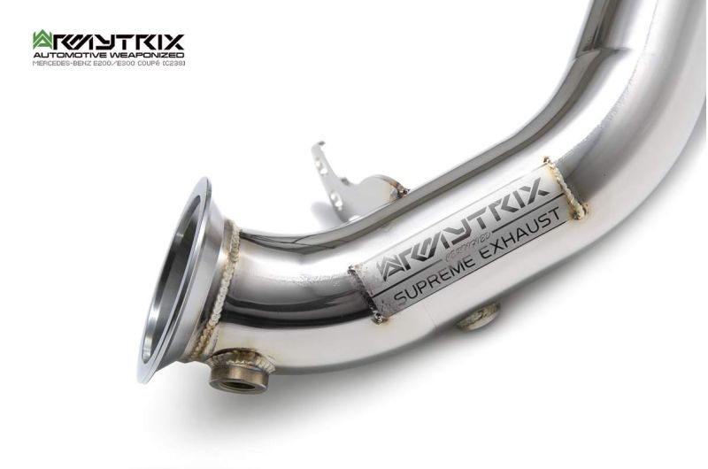 mercedes benz w213 e200 e300 coupe armytrix exhaust valvetronic test pipe straight pipe