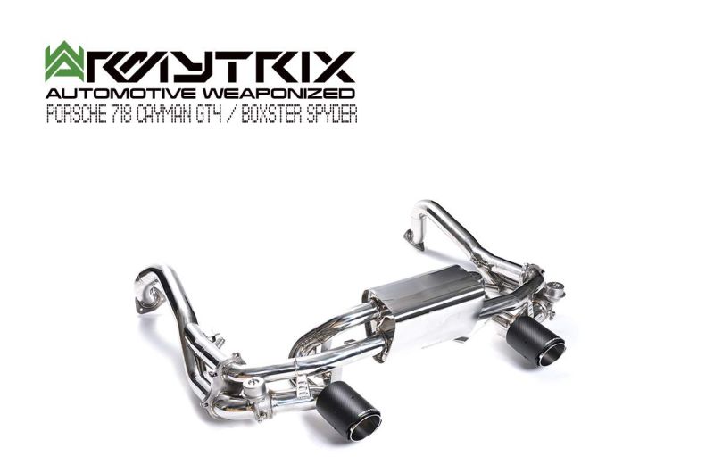 porsche 718 cayman gt4 boxster sypder armytrix exhaust